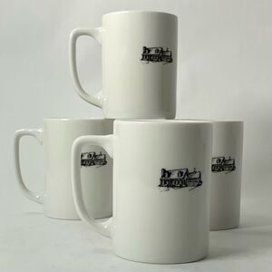 Lot of Four (4x) Vintage Coffee Mugs 10oz Minimalist‎ House Ceramic Mug